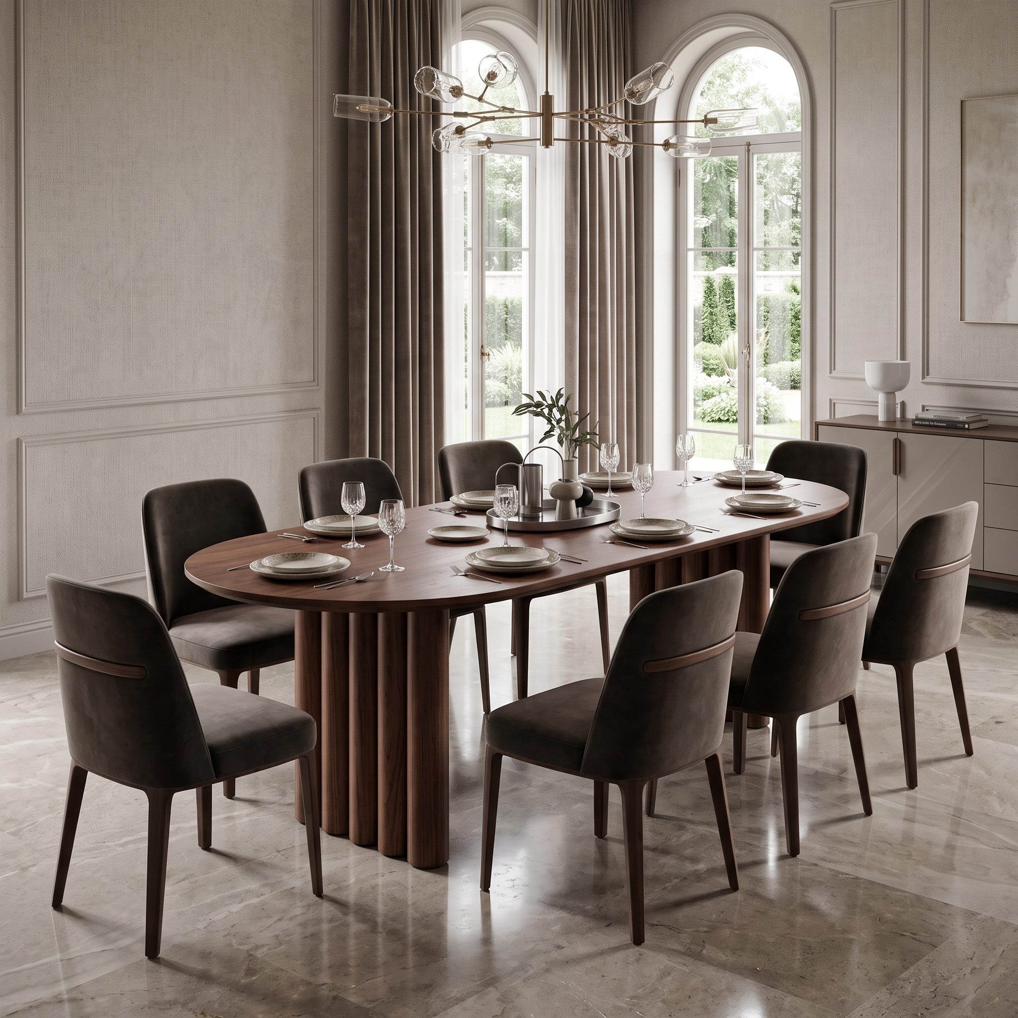 Masa Dining Falda, Lemn Masiv Furniruit, Homedit