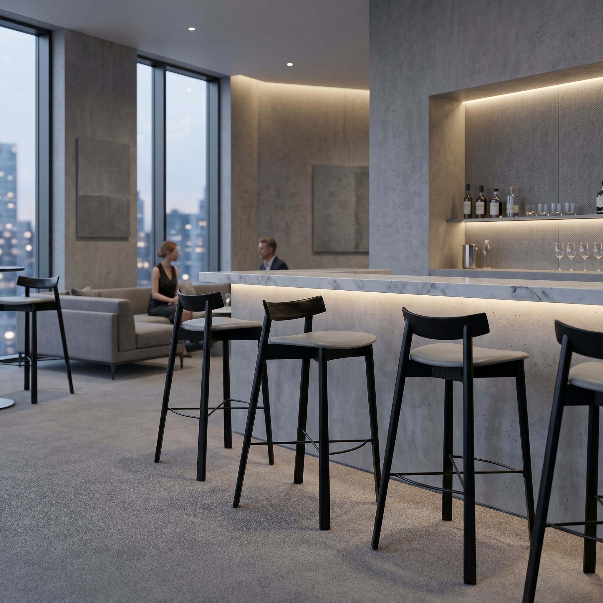 scaun de bar din lemn de frasin trevo, homedit