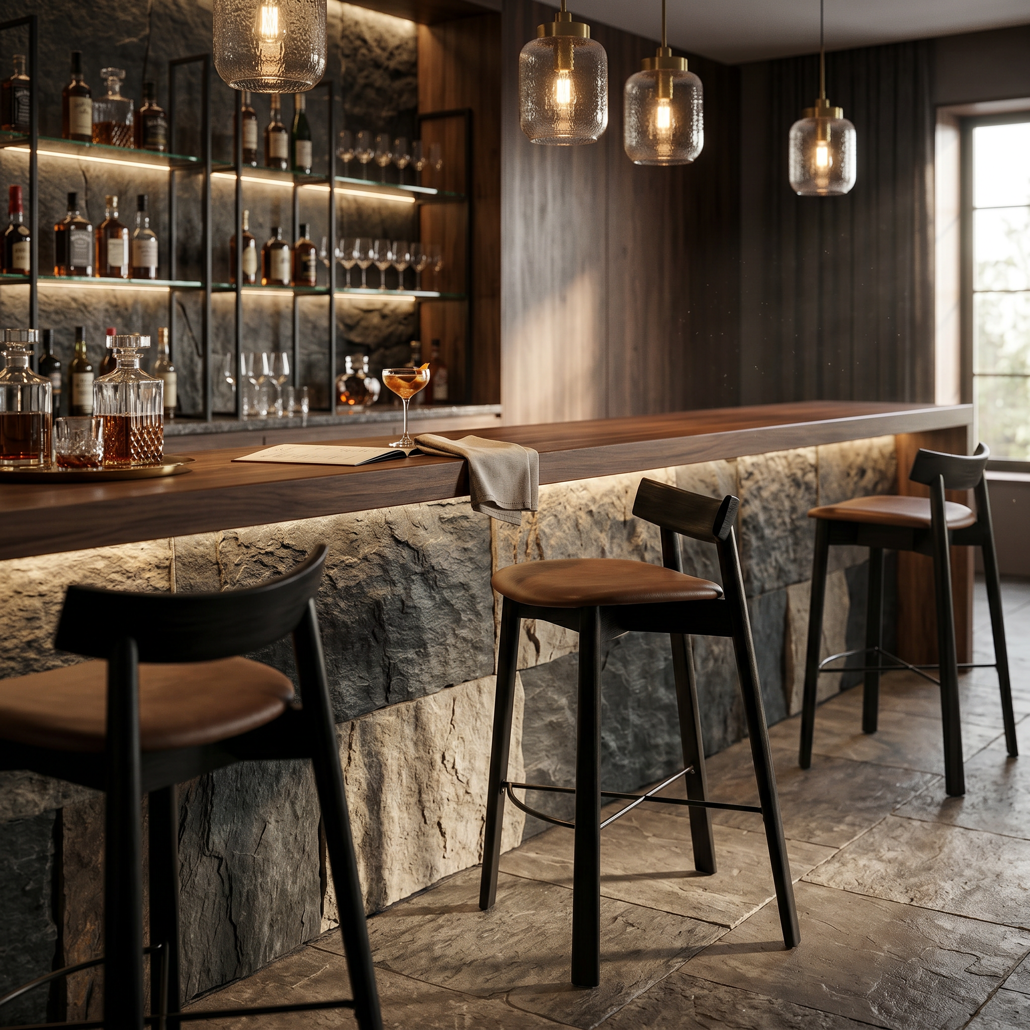 scaun de bar din lemn de frasin trevo, homedit