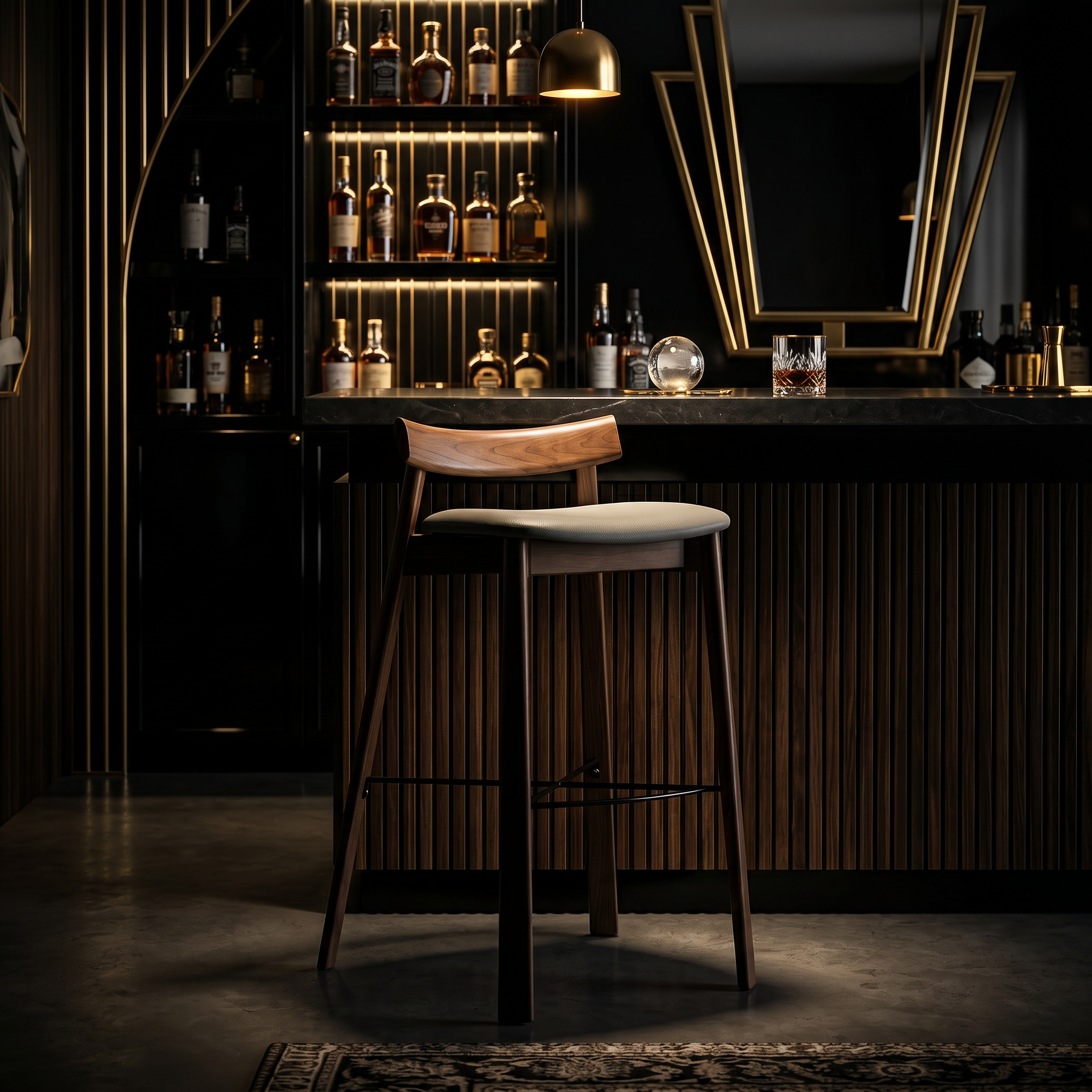 scaun de bar din lemn de frasin trevo, homedit