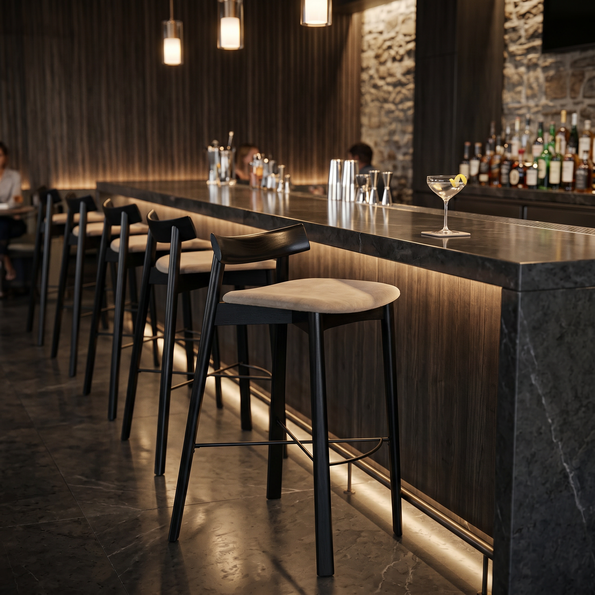 scaun de bar din lemn de frasin trevo, homedit