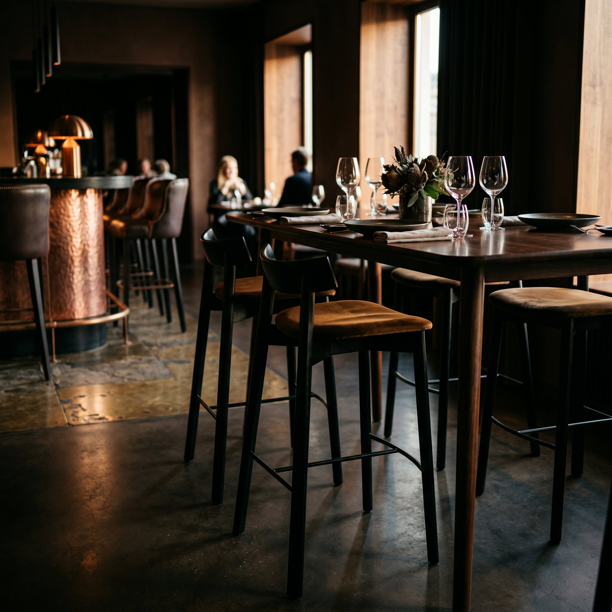 scaun de bar din lemn de frasin trevo, homedit