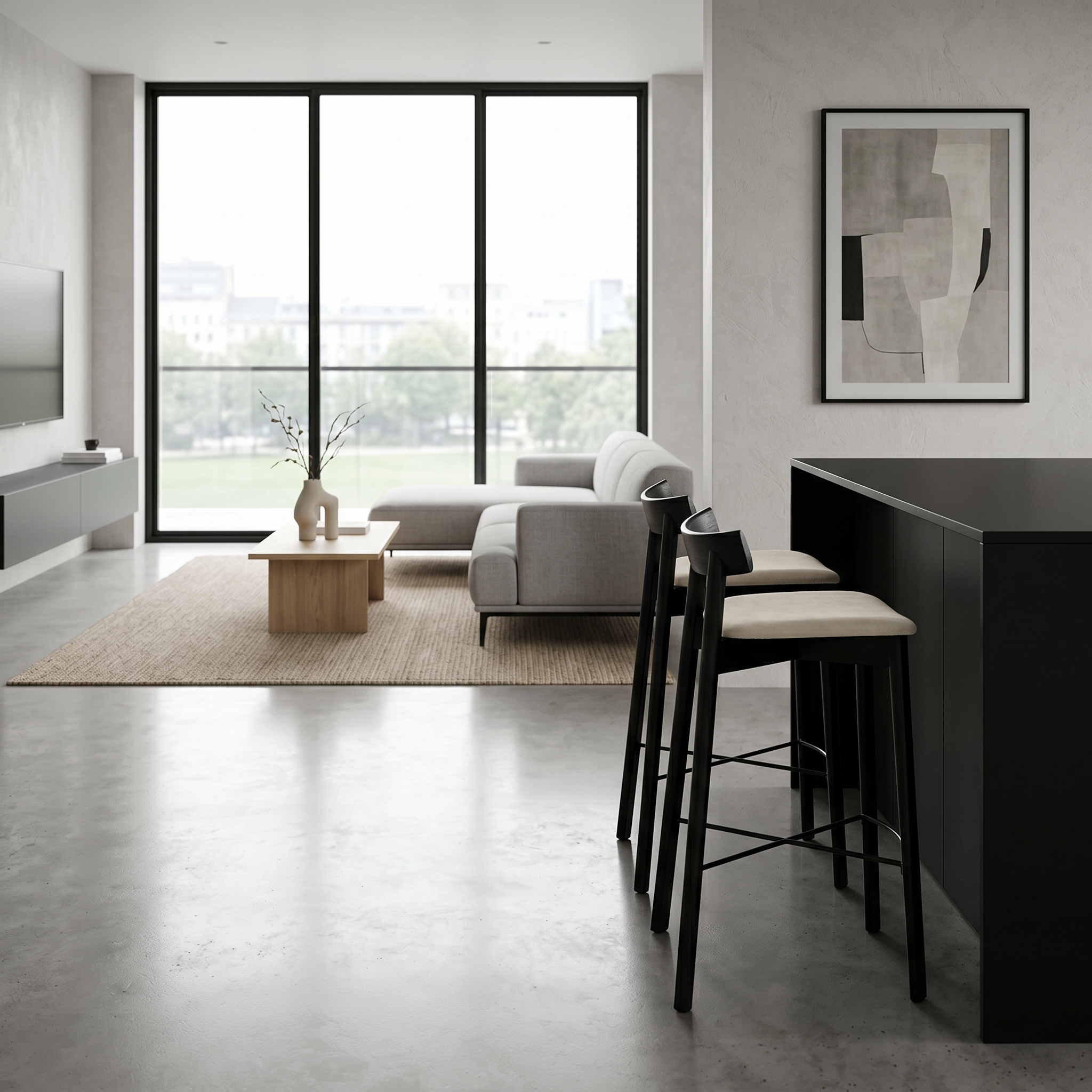 scaun de bar din lemn de frasin trevo, homedit