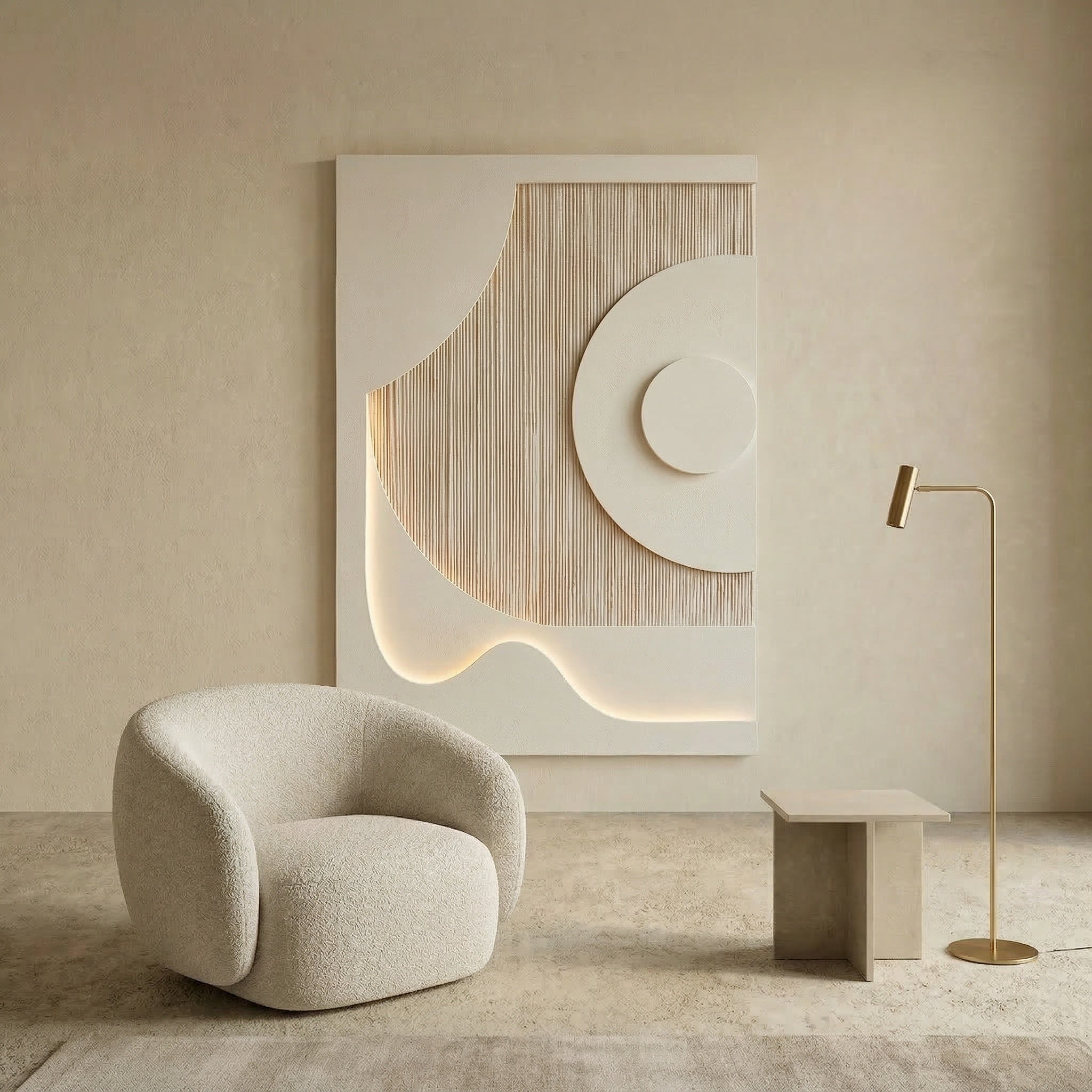 Tablou Reliefat, 80 x 120 cm Echoes, Homedit