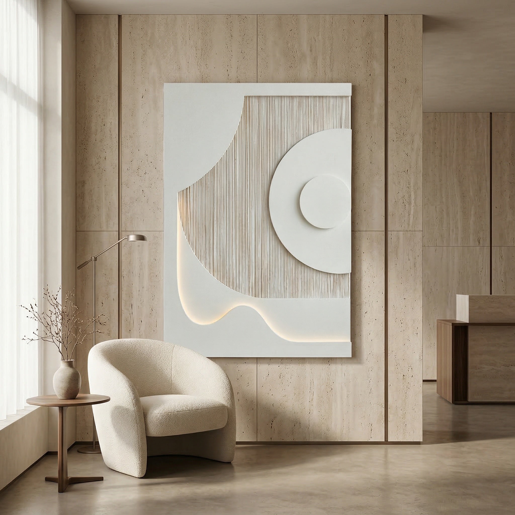 Tablou Reliefat, 80 x 120 cm Echoes, Homedit