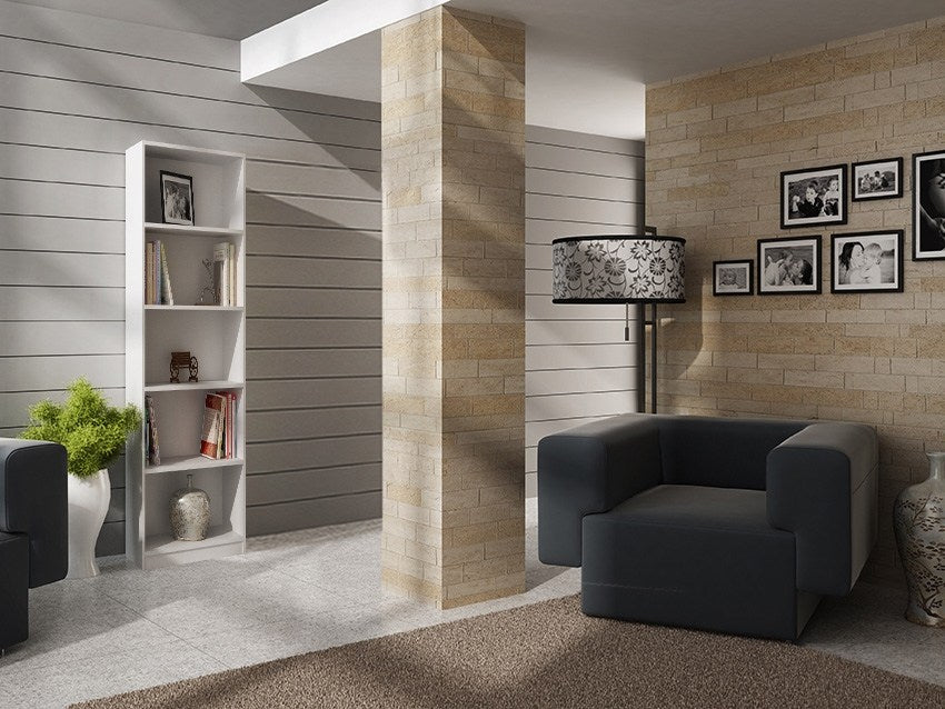 Raft Onyx R40 cu 5 Polițe, 40 x 182 x 30 cm, Alb, Homedit