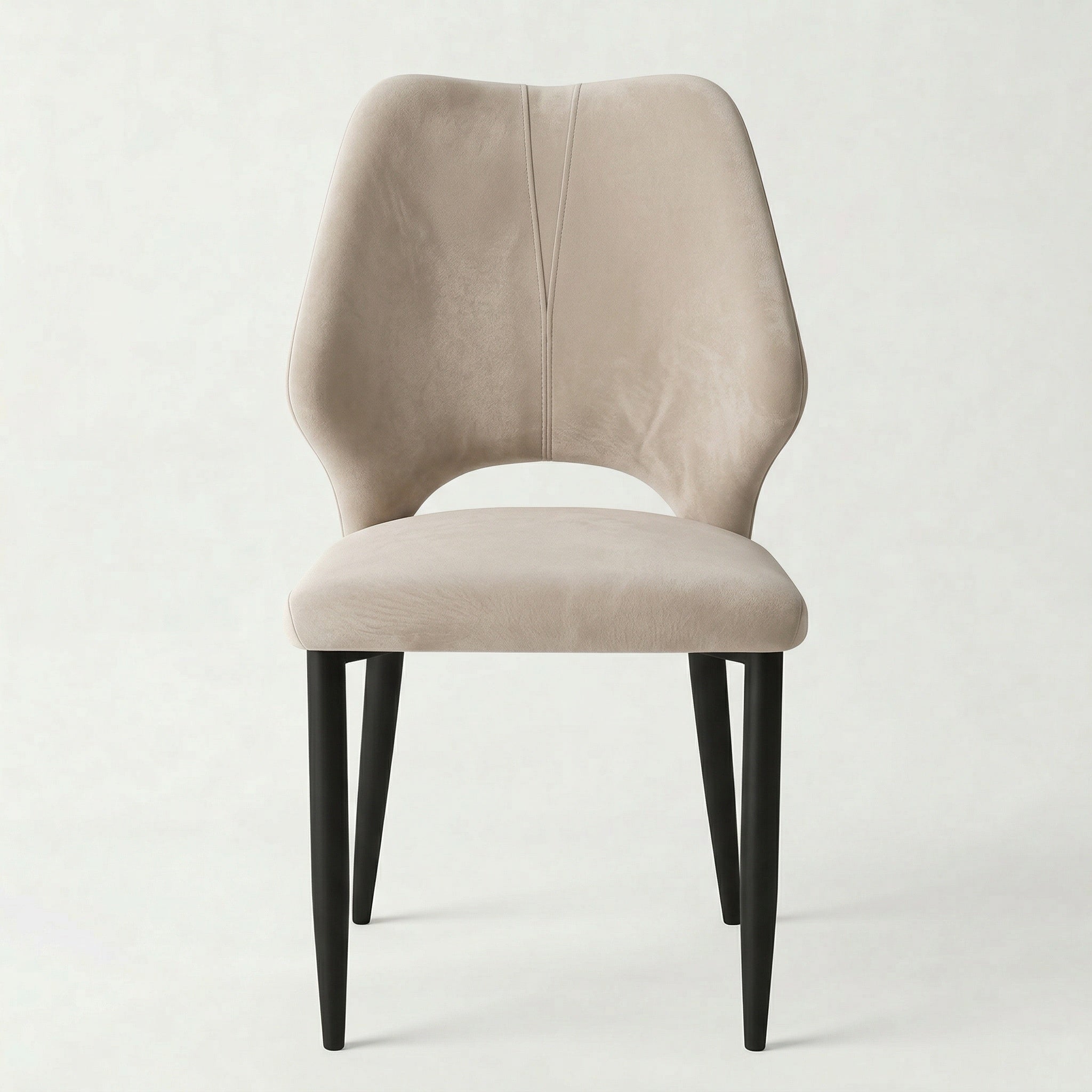 Scaun Catifea Greige Cora, 41 x 58 x 88 cm, Homedit