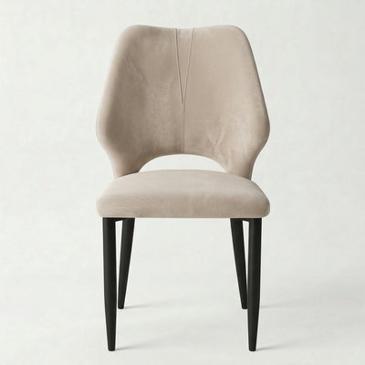 Scaun Catifea Greige Cora, 41 x 58 x 88 cm, Homedit