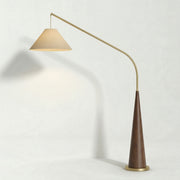 Lampadar Dimabil 210 cm h, cu Finisaj Efect Nuc Yron, Homedit