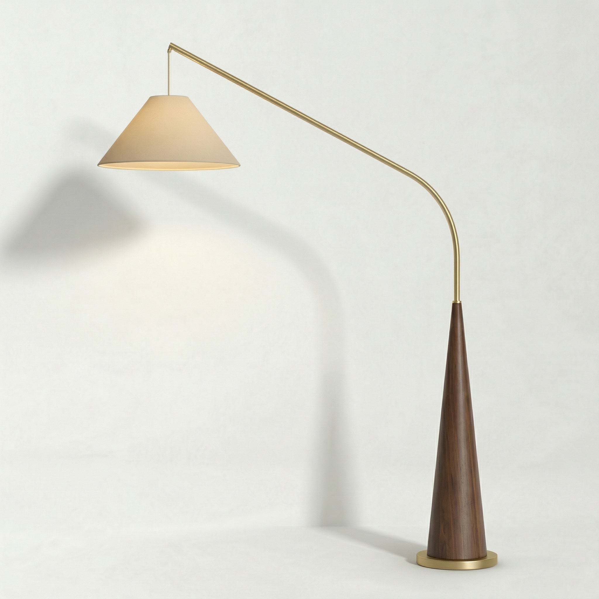 Lampadar Dimabil 210 cm h, cu Finisaj Efect Nuc Yron, Homedit