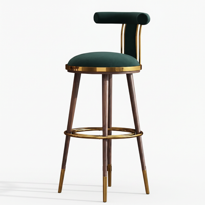 Scaun de Bar Otel Galvanizat Brew Smarald, Inaltime Sezut 75 cm, Homedit