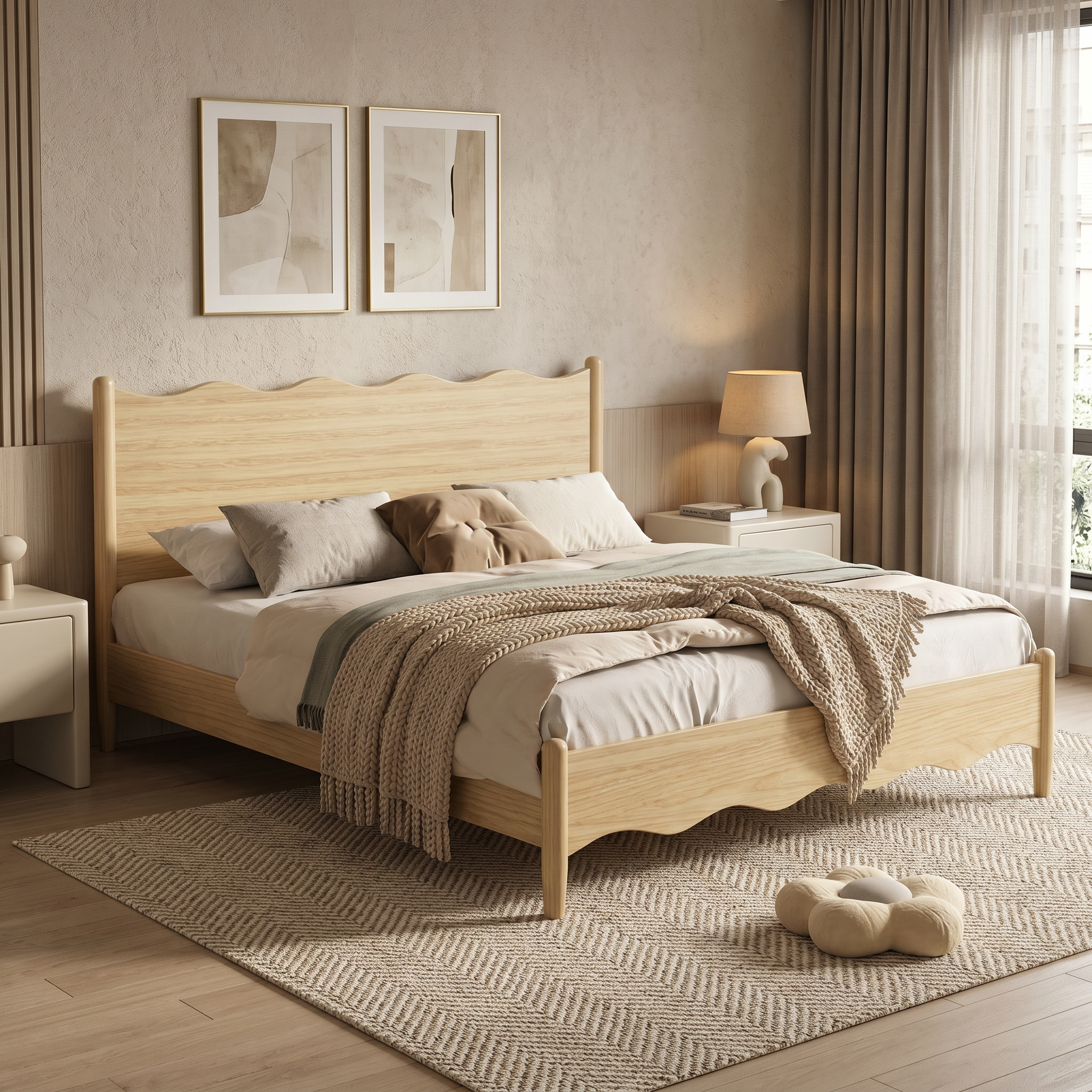 pat premium cu cadru din lemn de stejar, pat premium velura, homedit