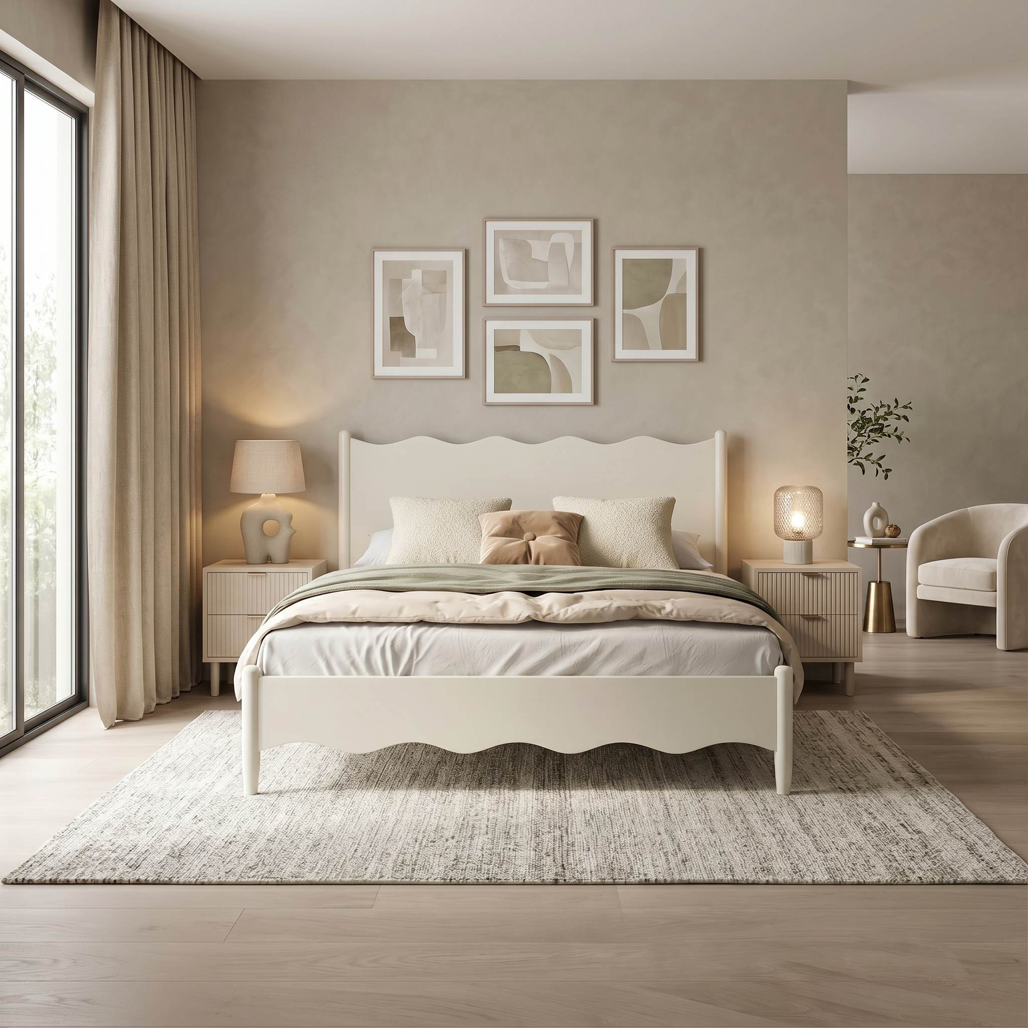 pat premium cu cadru din lemn de stejar, pat premium velura, homedit