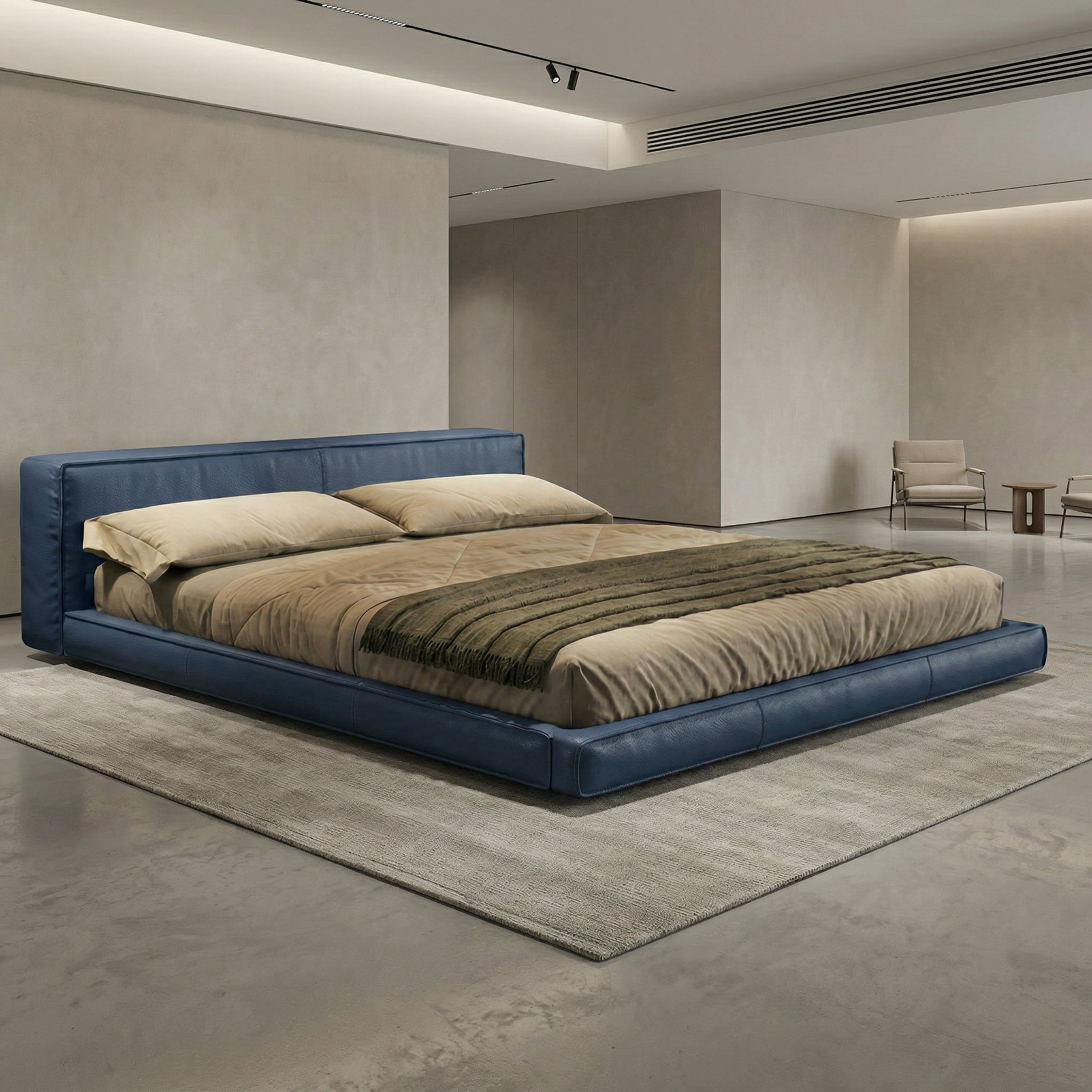 Pat cu Somiera Tapitat Piele Microfibra, Lior, Homedit