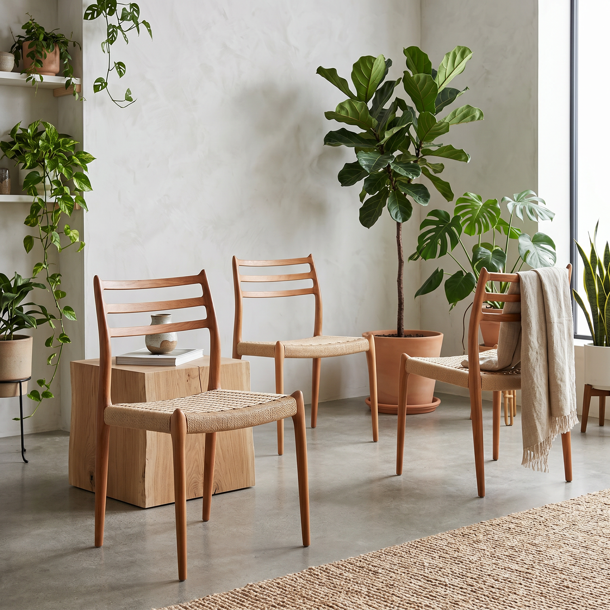 Scaun Lemn Masiv Premium Boho Chic, Homedit