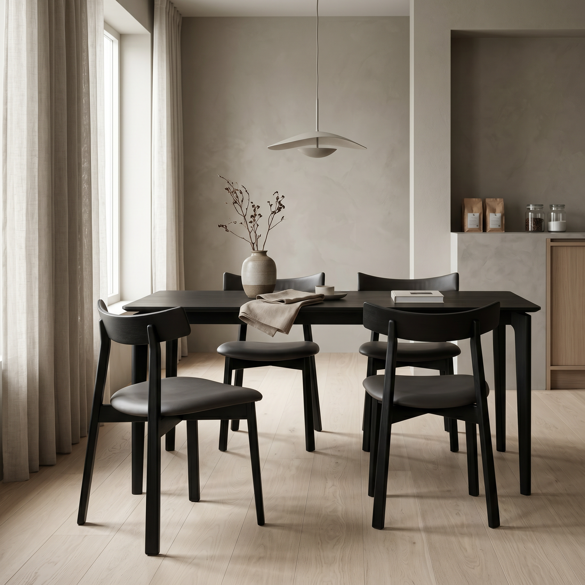 Scaun Premium Golian din Lemn Masiv, Piele Gri, Homedit
