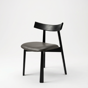 Scaun Premium Golian din Lemn Masiv, Piele Gri, Homedit