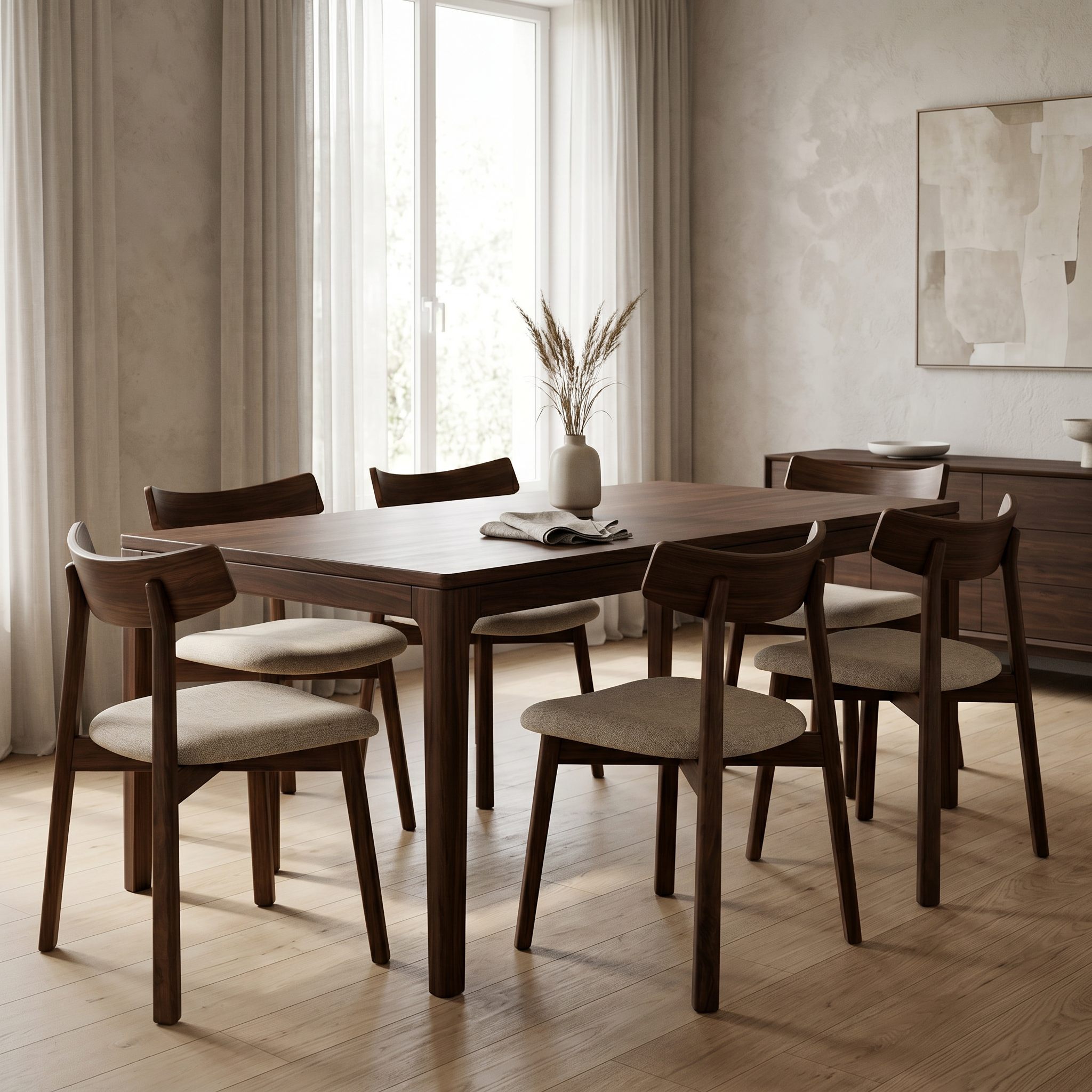 Scaun Premium Golian din Lemn Masiv, Bej, Homedit