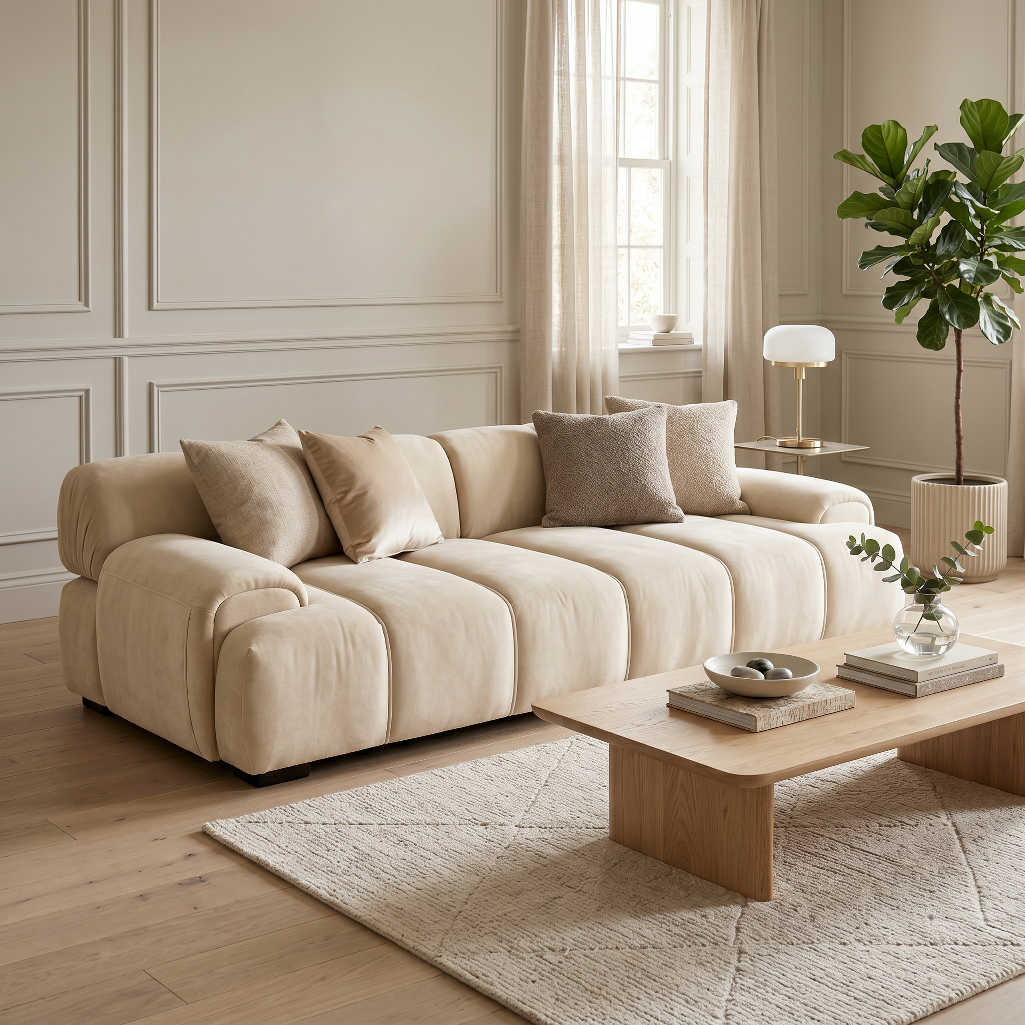 Canapea extensibila Dezine, din catifea, 200 cm x 140 cm, Homedit