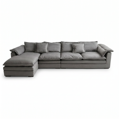 Alyma colțar gri 3.3 m, realizată din material tehnologic anti-pată, Homedit