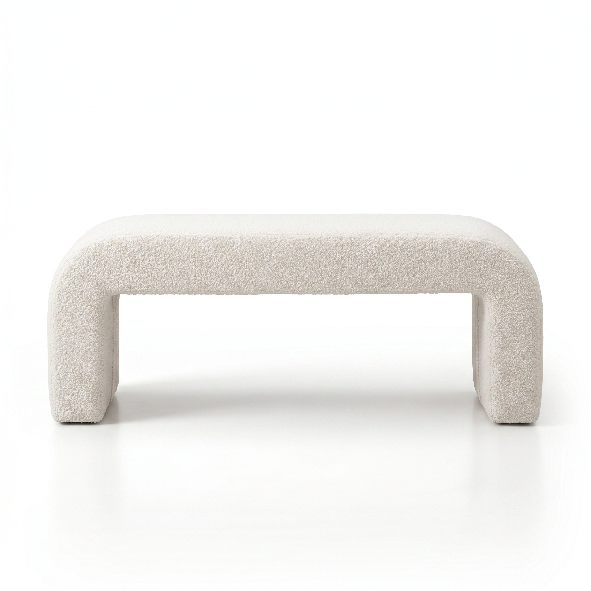 Banca Premium Lamb Wood Boucle, Alb, Homedit