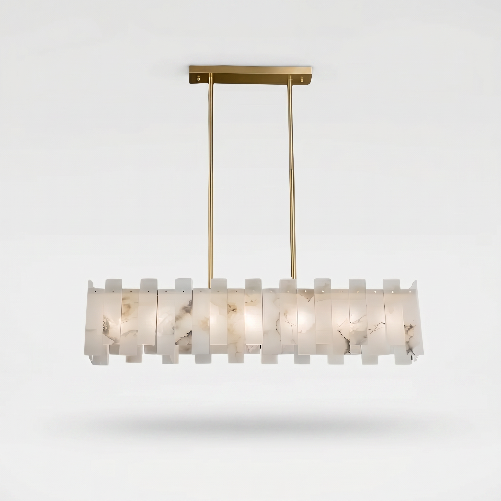 CANDELABRU DIN MARMURA NATURALA SI 3 TIPURI DE LUMINI, 95 x 30 x 63 cm, Zima Homedit