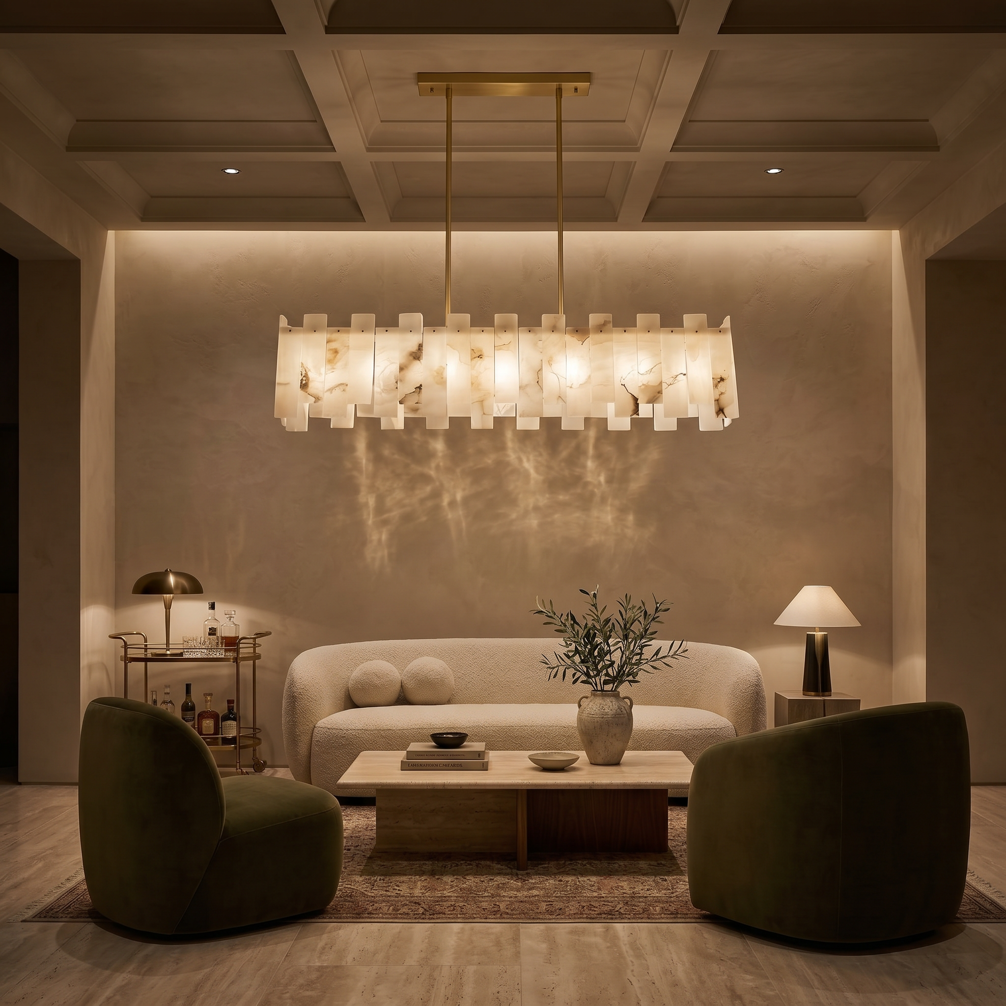 CANDELABRU DIN MARMURA NATURALA SI 3 TIPURI DE LUMINI, 95 x 30 x 63 cm, Zima Homedit