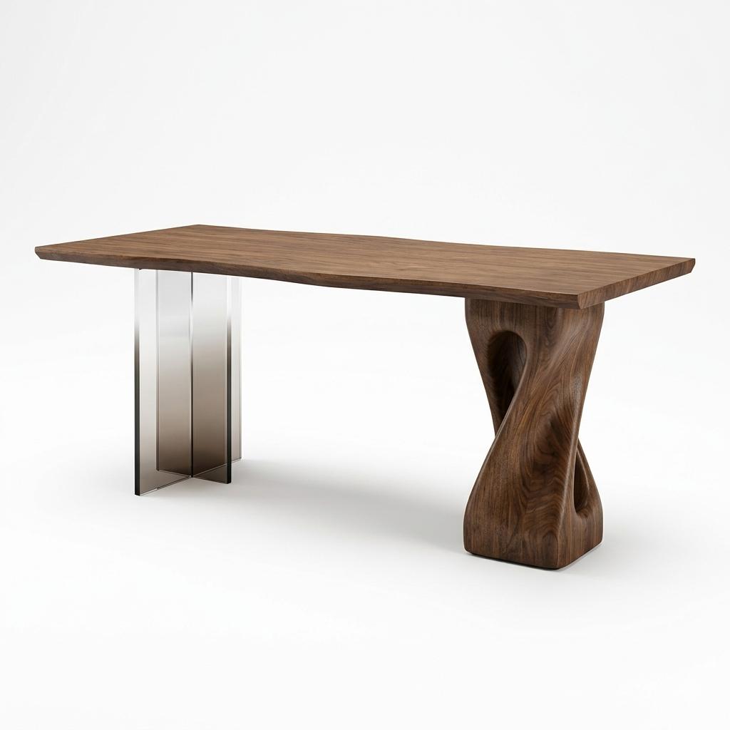 Masa Dining Premium din Lemn Masiv Revers Maro, 200 x 80 x 75 cm, Homedit