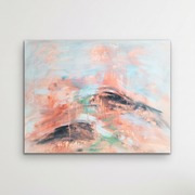 Tablou Abstract Vulcan, 50 x 70 cm, Acrilic pe Panza, Homedit