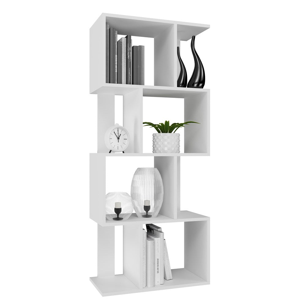 Raft Fiesta 4P deschis, modular, 59.5 x 140 x 30 cm, Alb Mat, Homedit