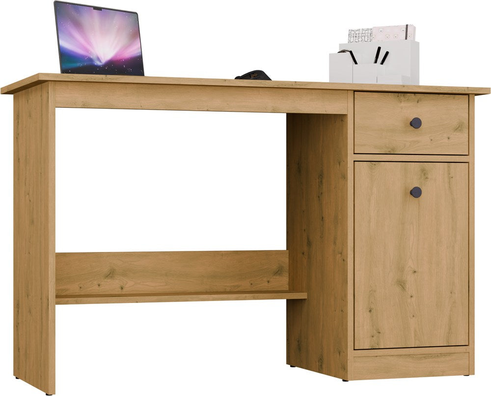 Birou CHESTER 120 cu dulap și sertar, 120 x 75 x 45 cm, Stejar Artisan, Homedit