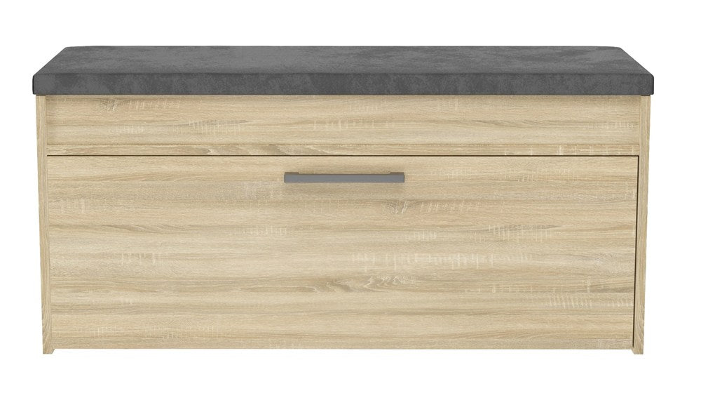 Pantofar PARMA cu șezut și compartiment, 100 x 49 x 35 cm, Stejar Sonoma, Homedit