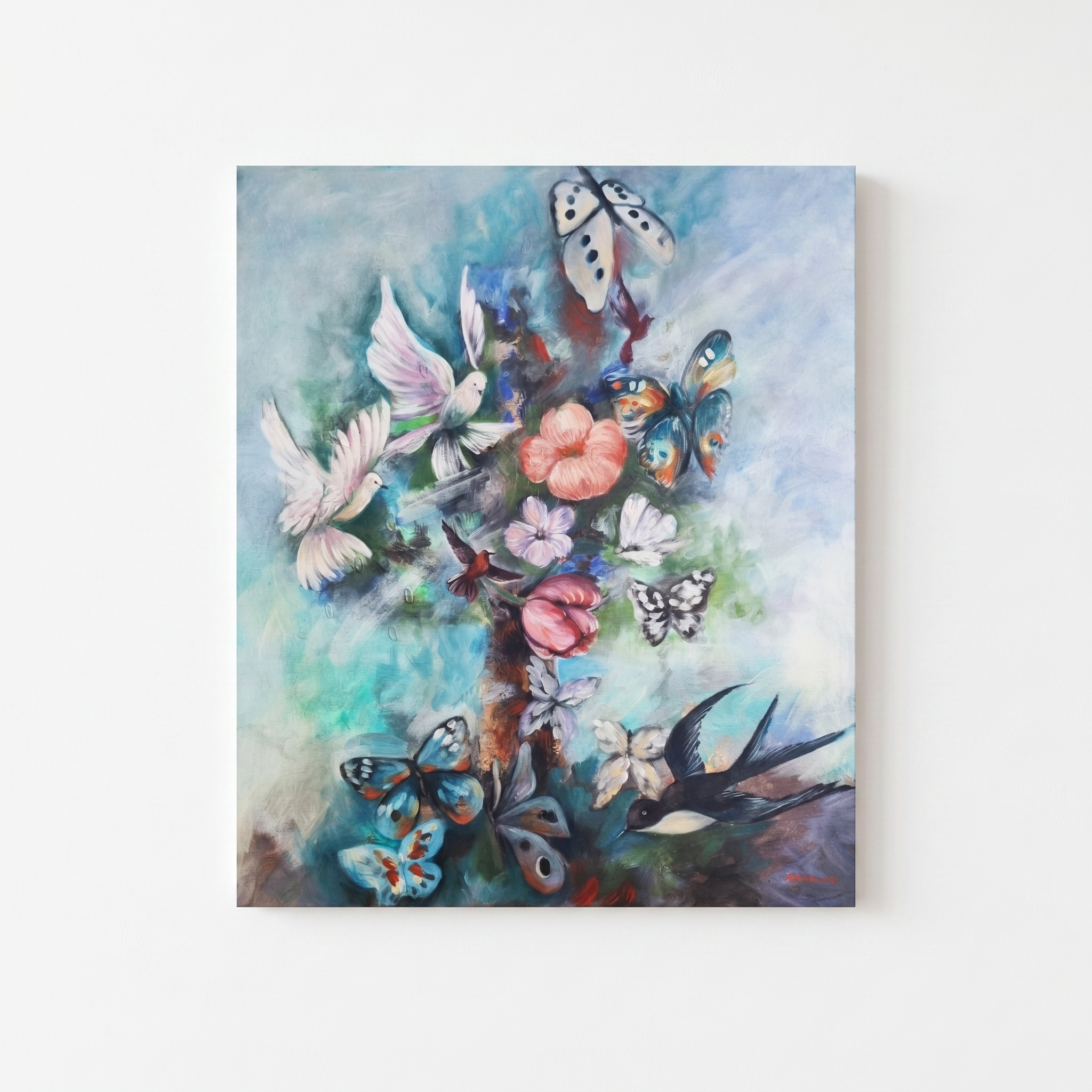 Copacul Vietii, Tablou 50 x 60 cm, Ulei Pe Panza, Homedit