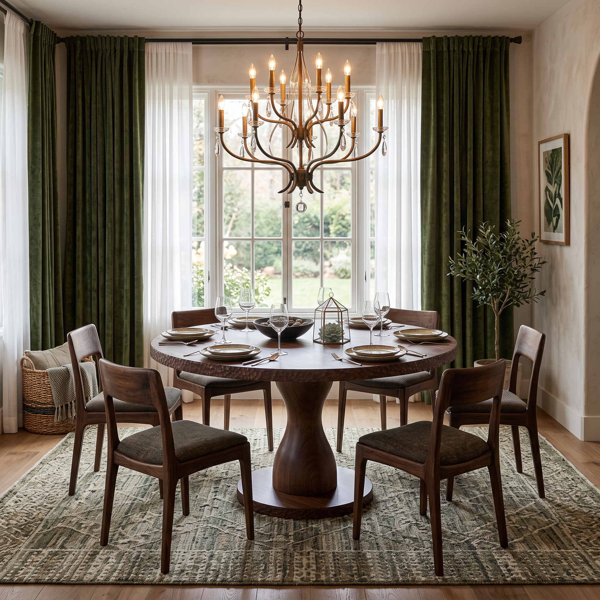 Masa Dining Dalta, Lemn Masiv Furniruit, Homedit
