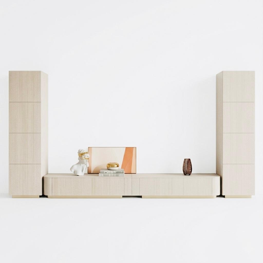 Set living premium Amal, lemn si piatra naturala, Homedit