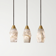 Lampa suspendata Onyx Gold din piatra, Homedit