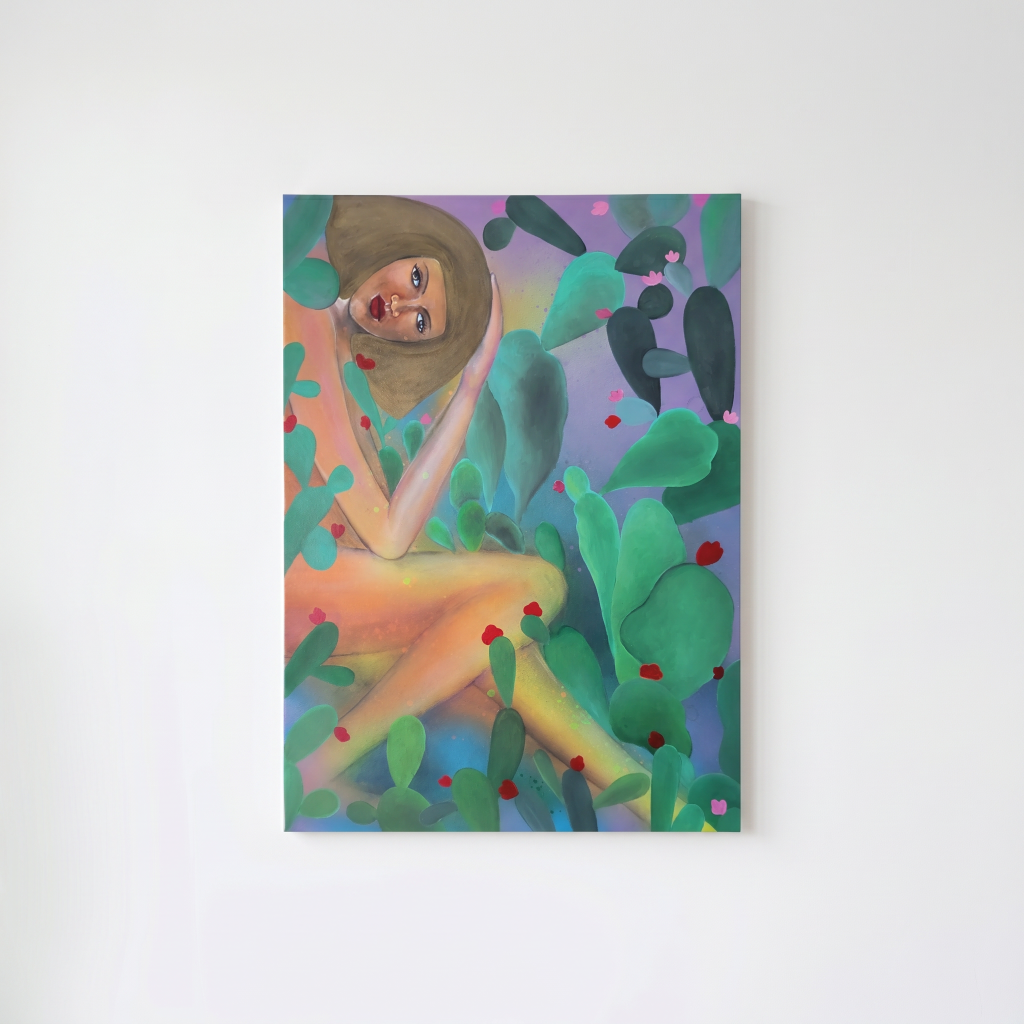 In The Green Garden, Tablou 50 x 70 cm, Acrilic Pe Panza Inramat, Homedit