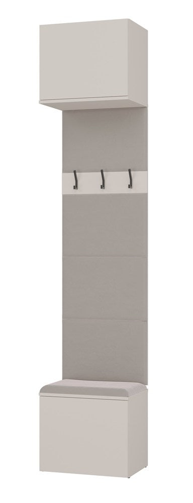 Cuier HAGA 1W cu banchetă și spațiu depozitare, 50 x 238 x 35 cm, Bej Cașmir, Homedit