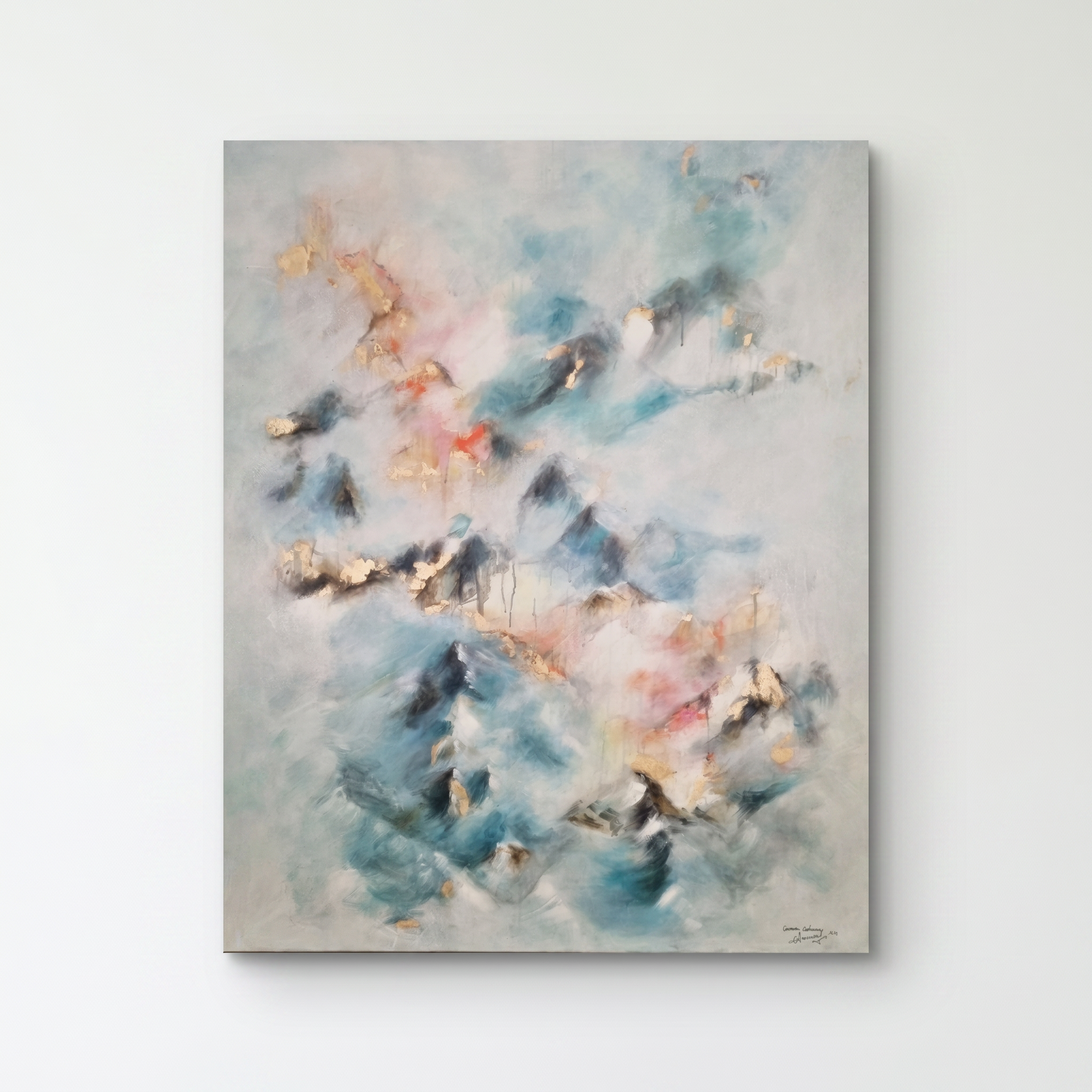 Munti, Tablou 70 x 100 cm, Ulei Pe Panza, Homedit