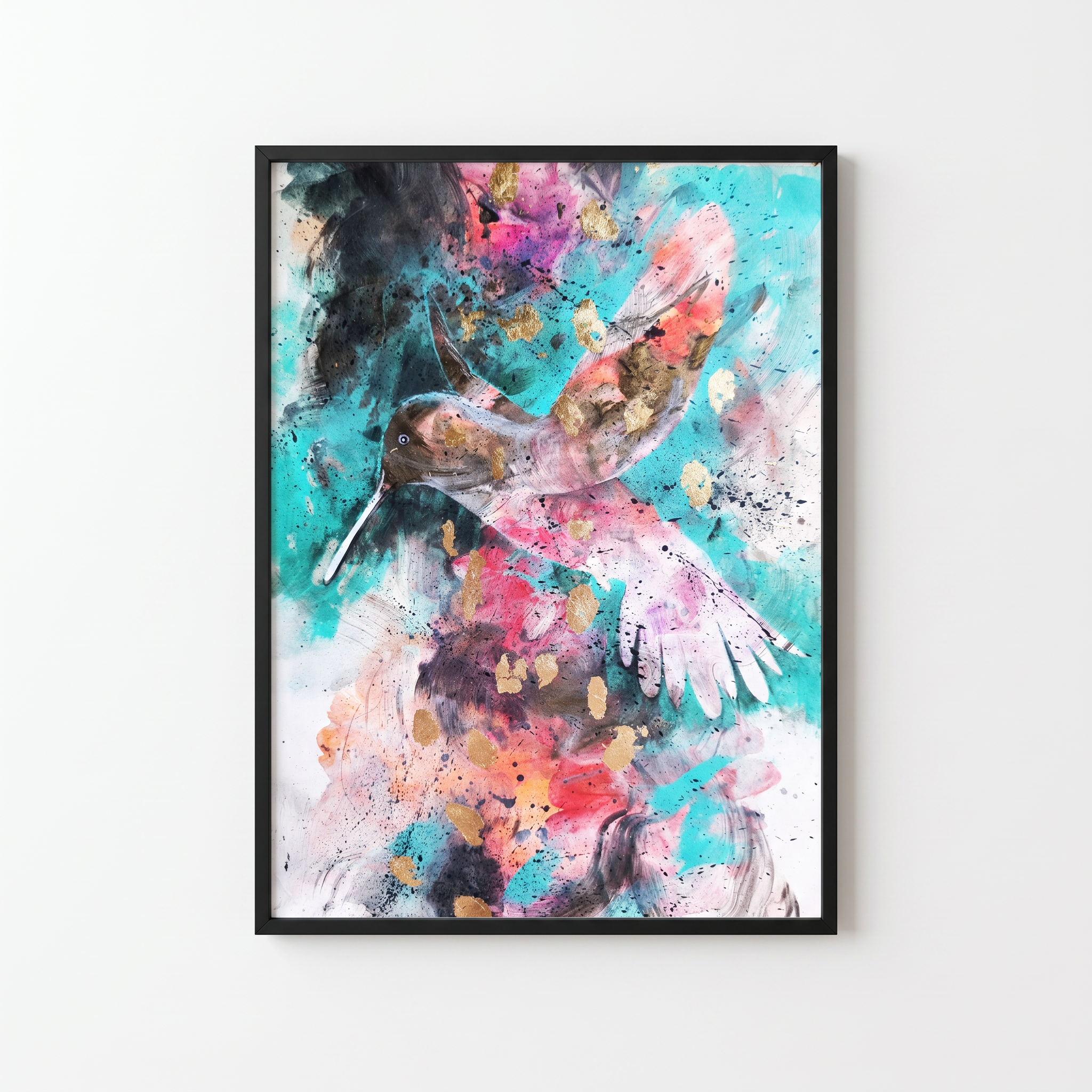 Pasare 2, Tablou 30 x 40 cm Acrilic, Homedit