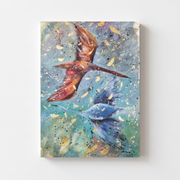 Pasari , Tablou 30 x 40 cm Acrilic, Homedit