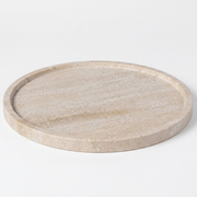 Platou Arter decorativ rotund din piatra naturala, 27 cm, Homedit