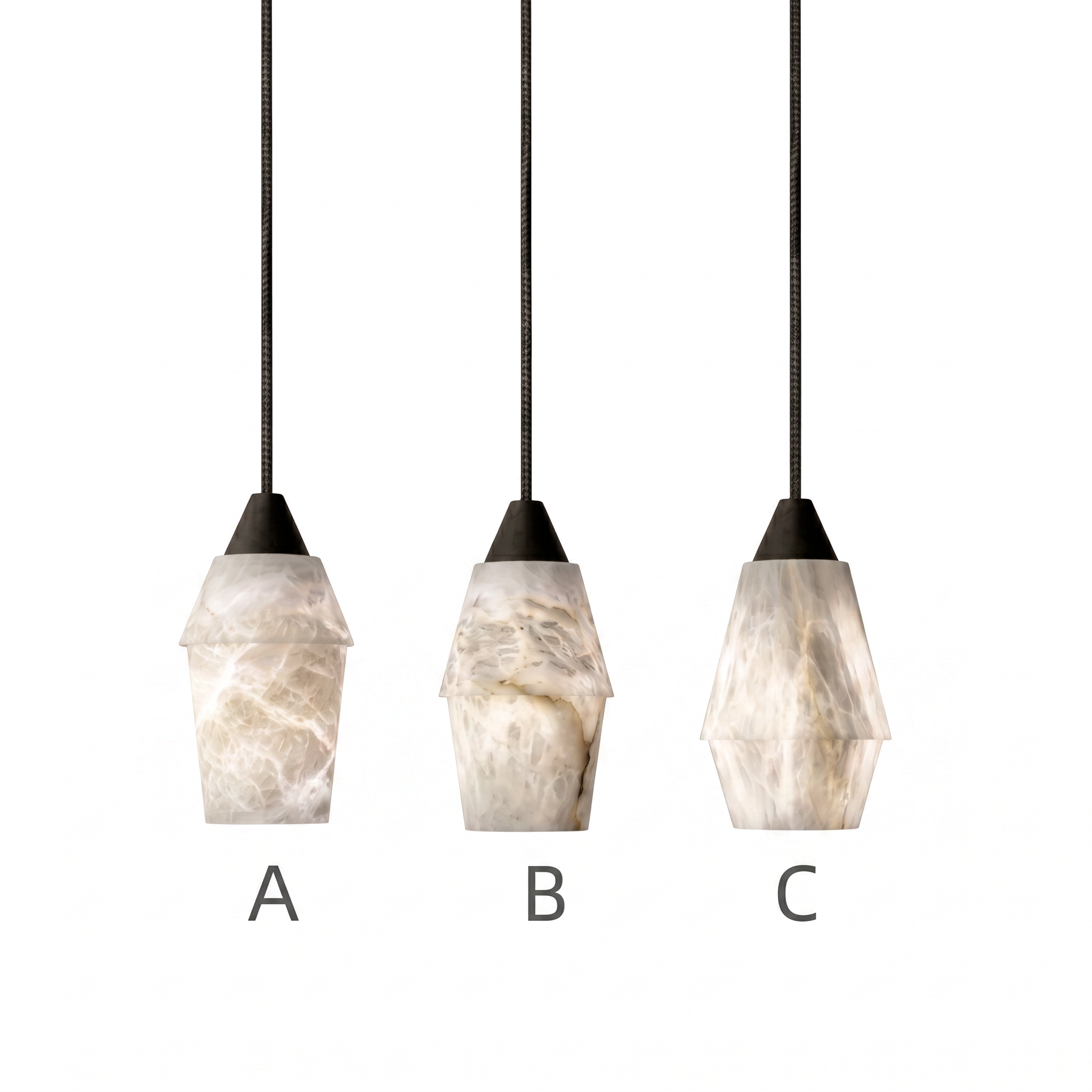 Lampa suspendata Onyx din piatra, Homedit