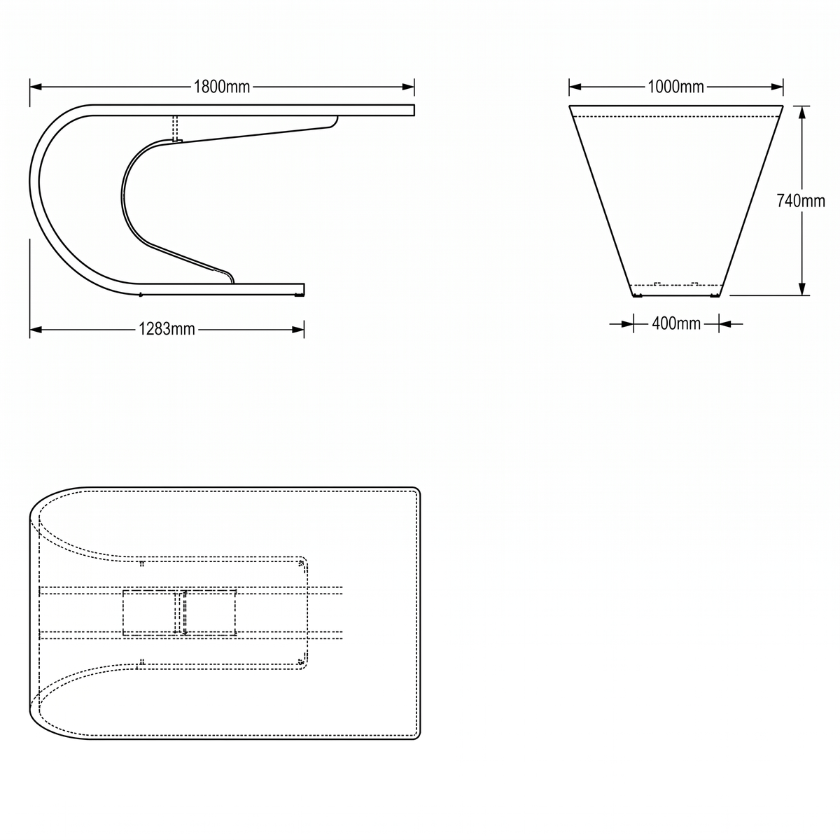 Masa Dining Lemn Masiv Furniruit Volta, 180 x 100 x 75 cm, Fluid Homedit
