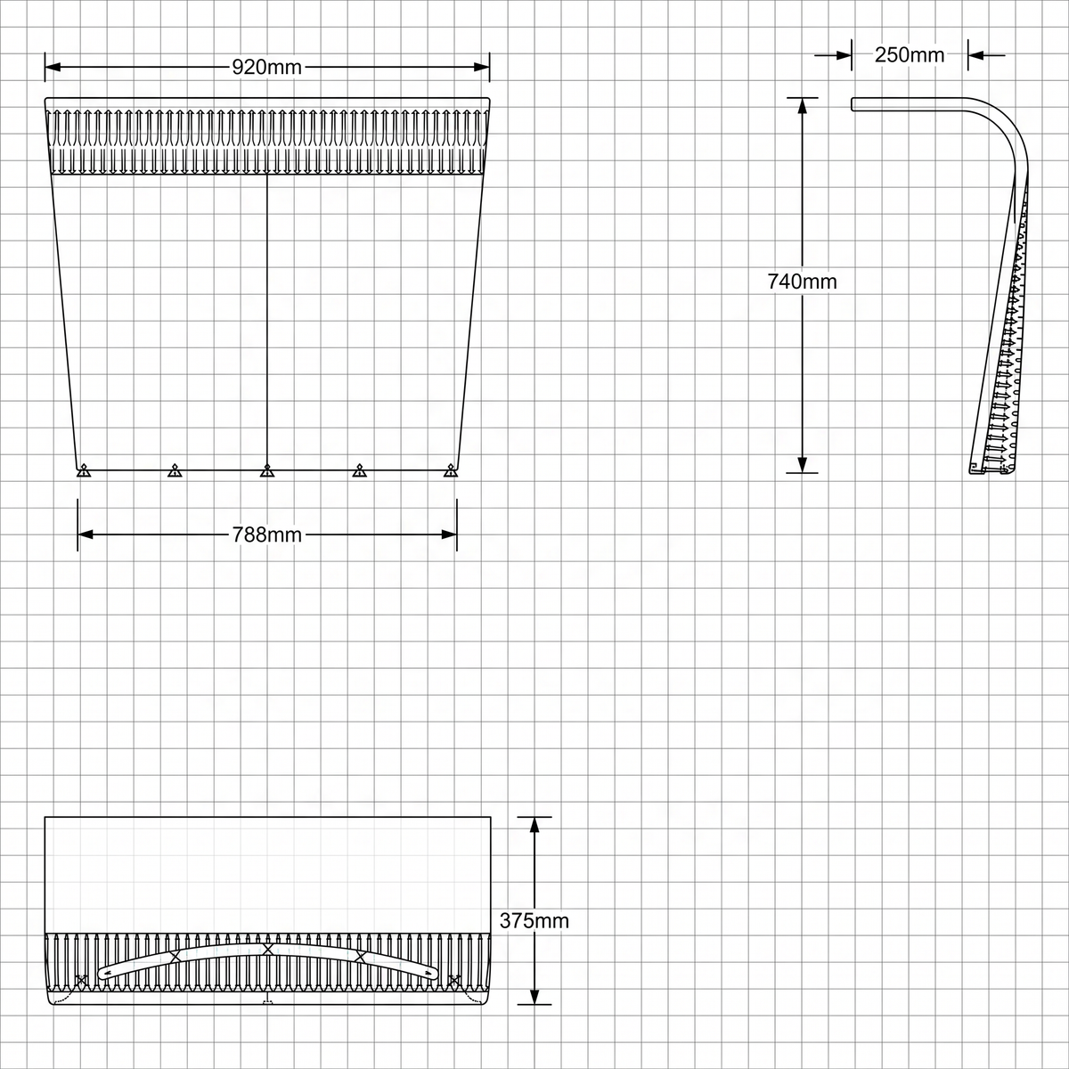 Consola Lemn Masiv Furniruit Velia, 92 × 25 × 74 cm, Fluid Homedit