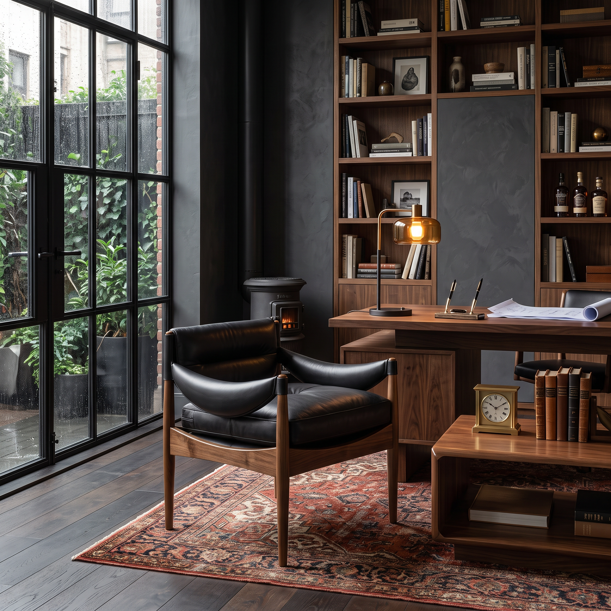 Scaun Piele Skov, 55 × 69 × 75 cm, Homedit