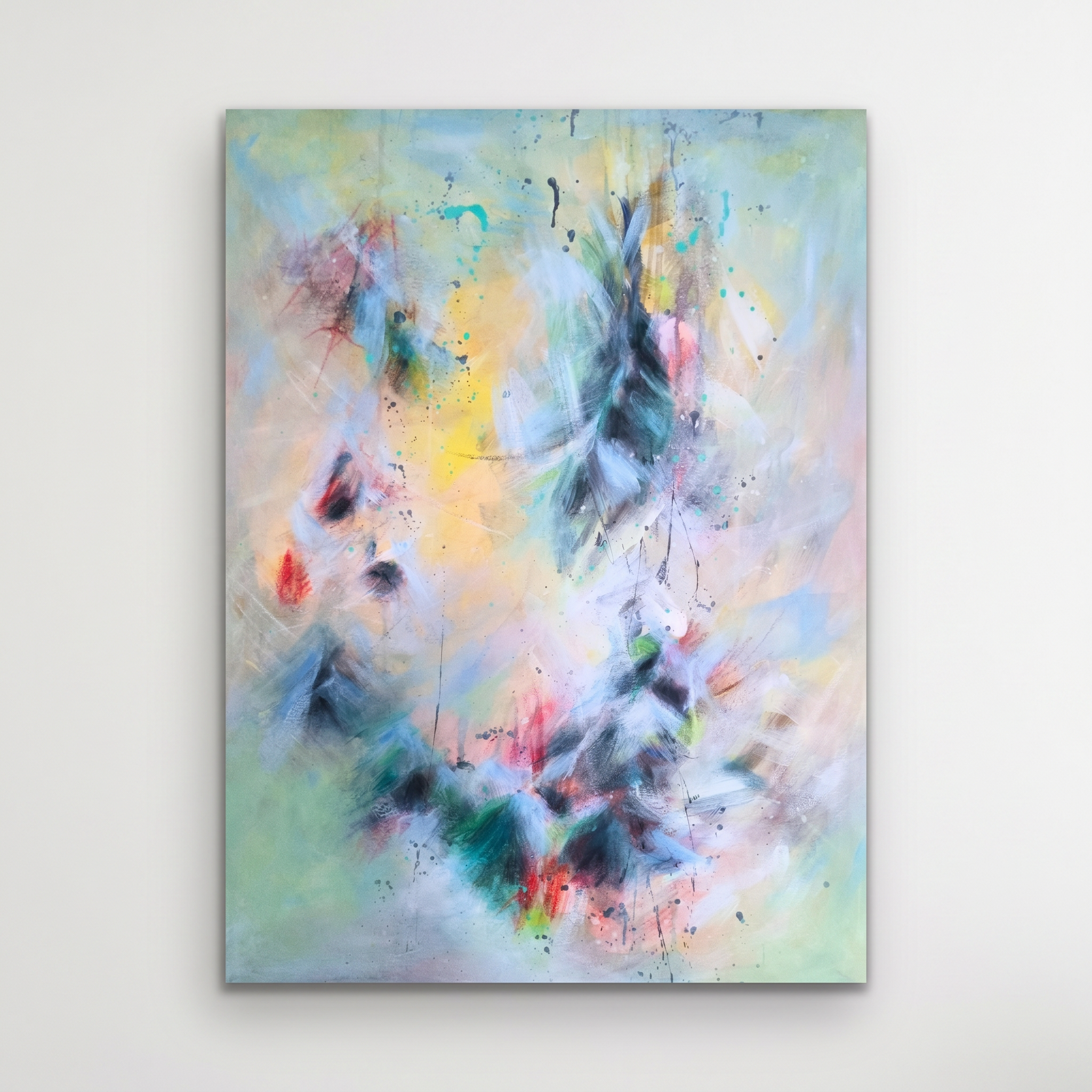 Tablou Abstract Munti 2, 50 x 70 cm, Acrilic Pe Panza, Homedit