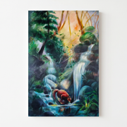 Veverita In Padure, Tablou 70 x 100 cm, Ulei Pe Panza, Homedit